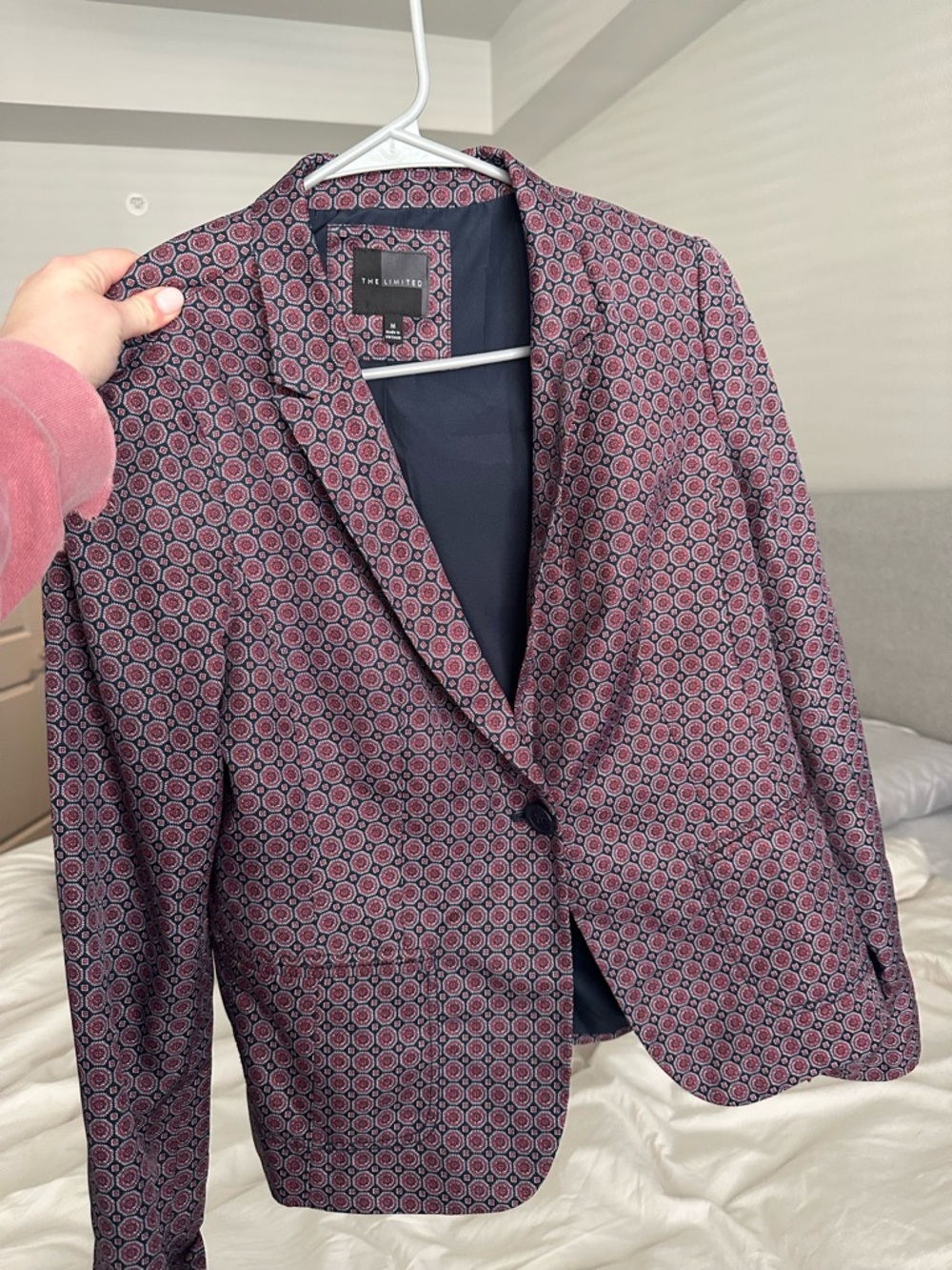 The Limited Geometric Single-Button Blazer